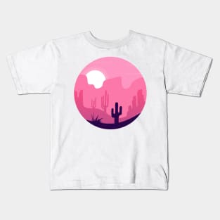 Pink Mountains Kids T-Shirt